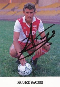 Frank Sauzee  AS Monaco  Fußball Autogrammkarte original signiert 