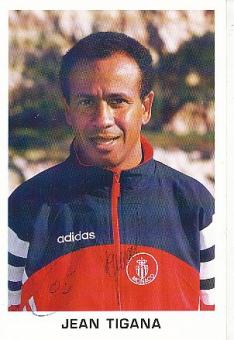 Jean Tigana  AS Monaco  Fußball Autogrammkarte original signiert 