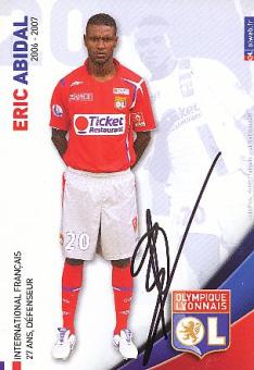 Eric Abidal  Olympique Lyon  Fußball Autogrammkarte original signiert 