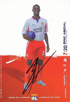 Eric Abidal  Olympique Lyon  Fußball Autogrammkarte original signiert 