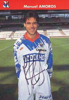Manuel Amoros  Olympique Lyon  Fußball Autogrammkarte original signiert 