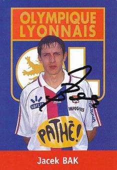 Jacek Bak  Olympique Lyon  Fußball Autogrammkarte original signiert 