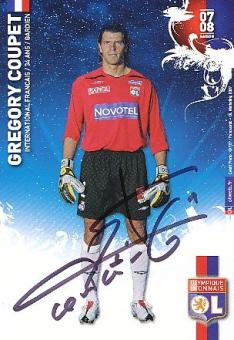 Gregory Coupet  Olympique Lyon  Fußball Autogrammkarte original signiert 