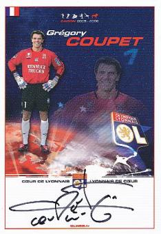Gregory Coupet  Olympique Lyon  Fußball Autogrammkarte original signiert 