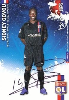Sidney Govou  Olympique Lyon  Fußball Autogrammkarte original signiert 