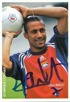 Steve Marlet  Olympique Lyon  Fußball Autogrammkarte original signiert 