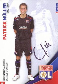 Patrick Müller  Olympique Lyon  Fußball Autogrammkarte original signiert 