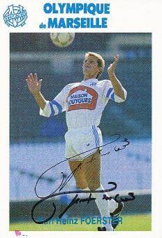 Karl Heinz Förster  Olympique Marseille  Fußball Autogrammkarte original signiert 