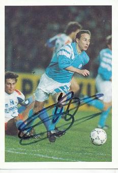 Jean Pierre Papin   Olympique Marseille  Fußball Autogrammkarte original signiert 