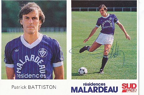 Patrick Battiston   Girondins Bordeaux  Fußball Autogrammkarte original signiert 