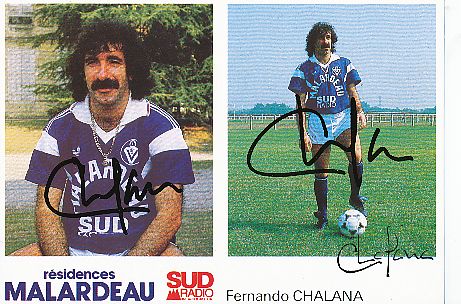 Fernando Chalana † 2022   Girondins Bordeaux  Fußball Autogrammkarte original signiert 