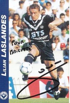 Lilian Laslandes   Girondins Bordeaux  Fußball Autogrammkarte original signiert 