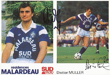 Dieter Müller   Girondins Bordeaux  Fußball Autogrammkarte original signiert 