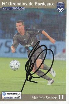 Vladimir Smicer    Girondins Bordeaux  Fußball Autogrammkarte original signiert 