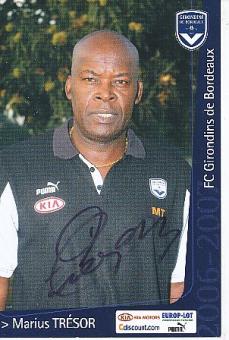 Marius Tresor   Girondins Bordeaux  Fußball Autogrammkarte original signiert 