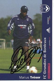 Marius Tresor   Girondins Bordeaux  Fußball Autogrammkarte original signiert 