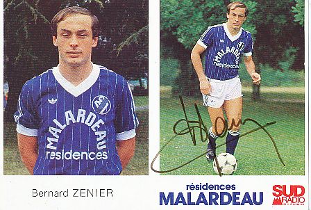 Bernard Zenier   Girondins Bordeaux  Fußball Autogrammkarte original signiert 