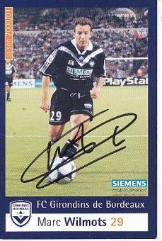 Marc Wilmots   Girondins Bordeaux  Fußball Autogrammkarte original signiert 