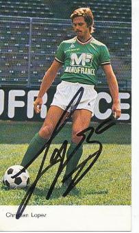 Christian Lopez  AS Saint-Etienne Fußball Autogrammkarte original signiert 