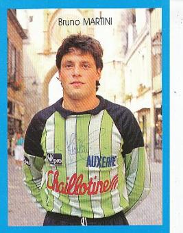 Bruno Martini † 2020  AJ Auxerre   Fußball Autogrammkarte original signiert 