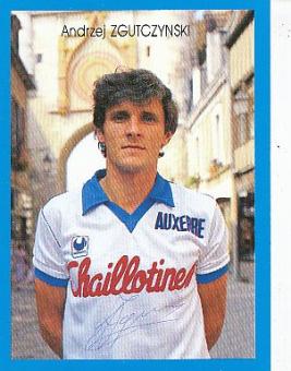 Andrzej Zgutczynski  AJ Auxerre   Fußball Autogrammkarte original signiert 