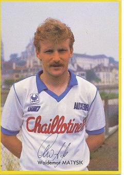 Waldemar Matysik  AJ Auxerre   Fußball Autogrammkarte original signiert 