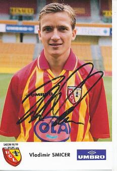 Vladimir Smicer   RC Lens  Fußball Autogrammkarte original signiert 