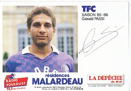 Gerald Passi   FC Toulouse  Fußball Autogrammkarte original signiert 