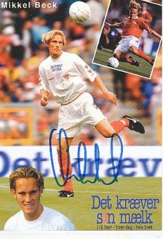 Mikkel Beck  Dänemark  Fußball Autogrammkarte original signiert 