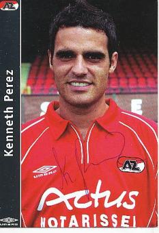 Kenneth Perez  AZ Alkmaar  &  Dänemark  Fußball Autogrammkarte original signiert 