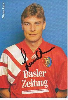 Lars Olsen   FC Basel  &  Dänemark  Fußball Autogrammkarte original signiert 
