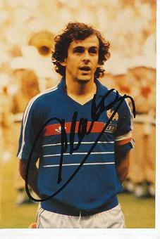 Michel Platini  Frankreich Europameister EM 1984  Fußball Autogramm Foto original signiert 