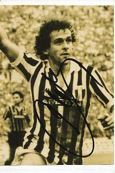 Michel Platini  Juventus Turin  & Frankreich Europameister EM 1984  Fußball Autogramm Foto original signiert 