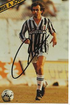 Michel Platini  Juventus Turin  & Frankreich Europameister EM 1984  Fußball Autogramm Foto original signiert 
