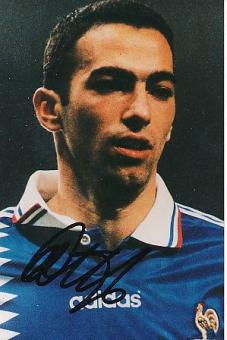 Youri Djorkaeff  Frankreich  Weltmeister WM 1998  Fußball Autogramm Foto original signiert 