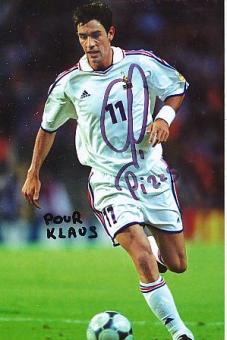 Robert Pires   Frankreich Weltmeister WM 1998  Fußball Autogramm Foto original signiert 