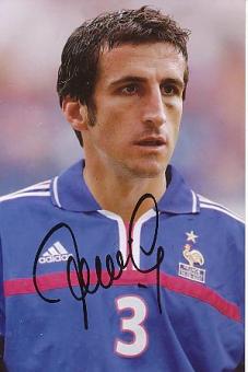 Johan Micoud  Frankreich Weltmeister WM 1998  Fußball Autogramm Foto original signiert 
