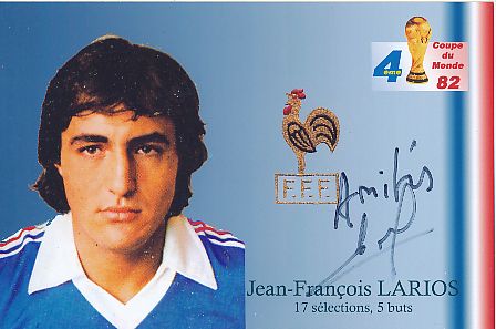 Jean Francois Larios  Frankreich WM 1982  Fußball Autogramm Foto original signiert 