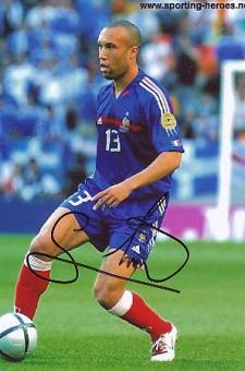 Mikael Silvestre  Frankreich   Fußball Autogramm Foto original signiert 