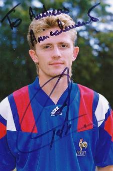 Emmanuel Petit  Frankreich Weltmeister WM 1998  Fußball Autogramm Foto original signiert 