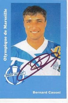 Bernard Casoni   Olympique Marseille   Fußball Autogramm Foto original signiert 