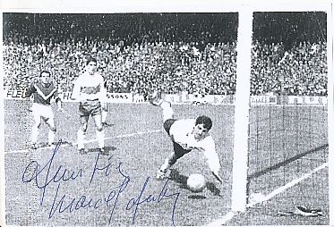 Marcel Aubour Frankreich WM 1966   Fußball Autogramm Blatt  original signiert 
