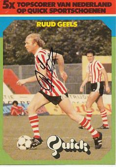 Ruud Geels † 2023   Holland  WM 1974  Fußball Autogrammkarte original signiert 