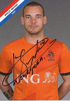 Wesley Sneijder   Holland  Fußball Autogrammkarte original signiert 