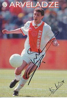 Shota Arveladze  Ajax Amsterdam  Fußball Autogrammkarte original signiert 