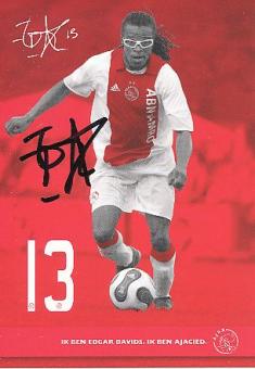 Edgar Davids  Ajax Amsterdam  Fußball Autogrammkarte original signiert 