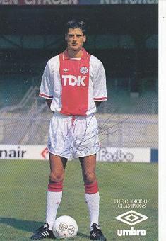 Wim Jonk   Ajax Amsterdam  Fußball Autogrammkarte original signiert 