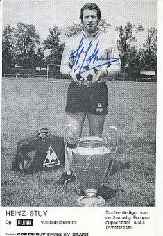 Heinz Stuy  Ajax Amsterdam  Fußball Autogrammkarte original signiert 