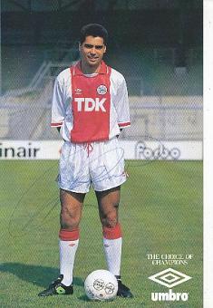 Sonny Silooy  Ajax Amsterdam  Fußball Autogrammkarte original signiert 