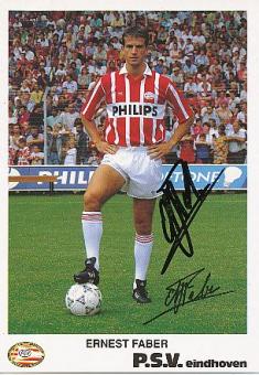 Ernest Faber  PSV Eindhoven  Fußball Autogrammkarte original signiert 